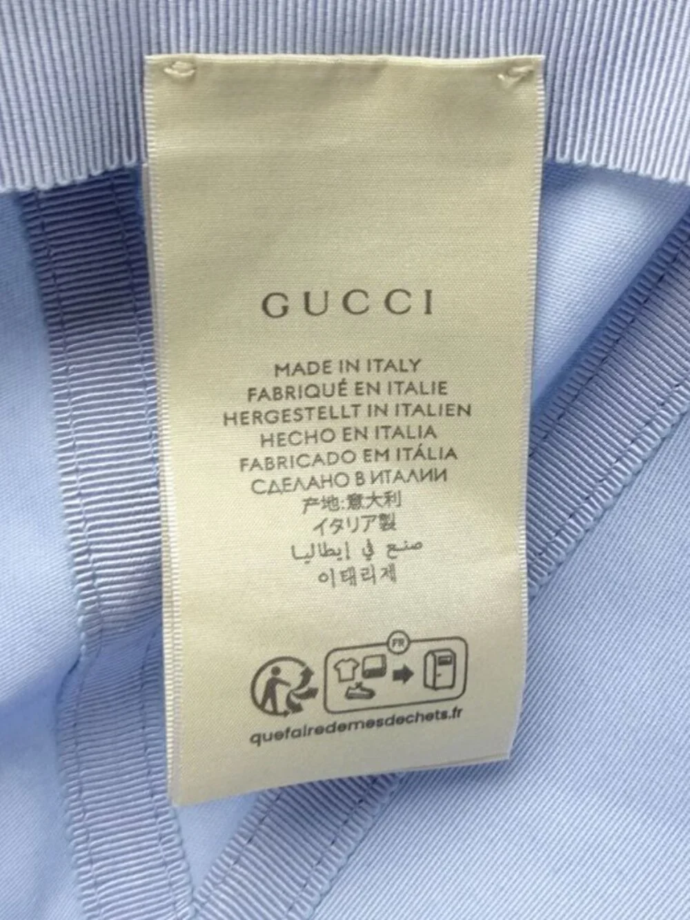 Gucci Cap Cotton Blue - Picture 8 of 9